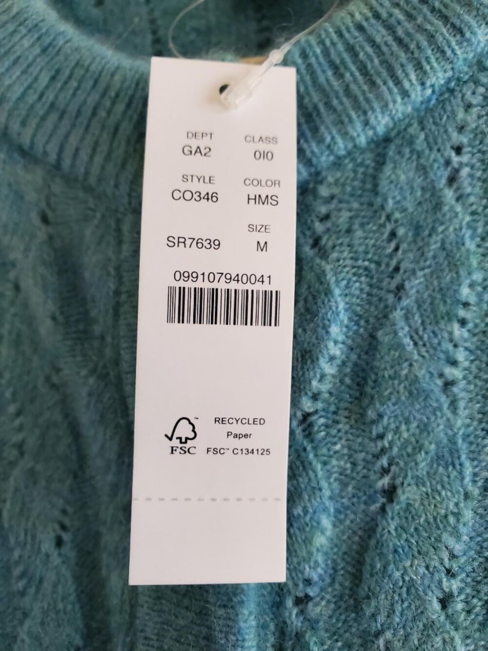 J.Crew Supersoft Pointelle Bubble Hem Cardigan Size M NWT - Picture 5 of 6